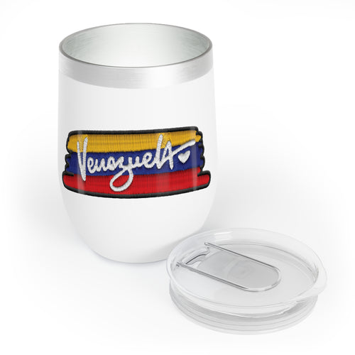 Venezuelan Chill Wine Tumbler, Insulated Wine Cup, Travel Mug, Themed Drinkware, Gift for Wine Lovers