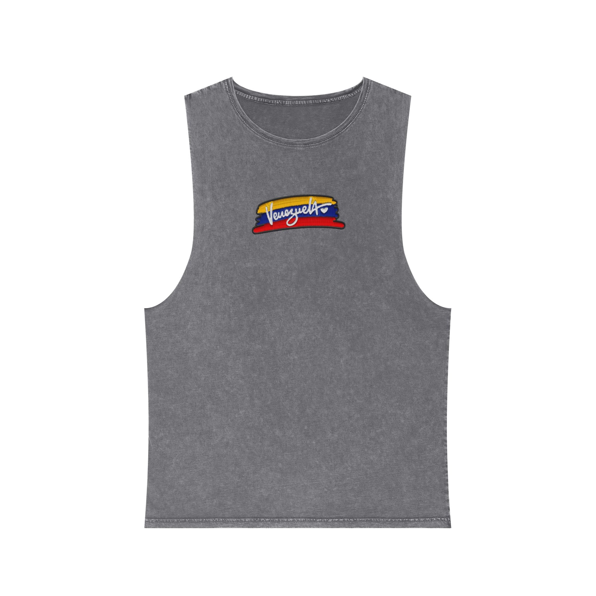 Unisex Stonewash Tank Top with Vintage Graphic, Casual Summer Apparel, Beachwear, Gym Top, Gift for Him/Her