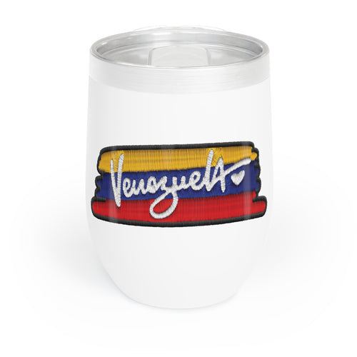 Venezuelan Chill Wine Tumbler, Insulated Wine Cup, Travel Mug, Themed Drinkware, Gift for Wine Lovers